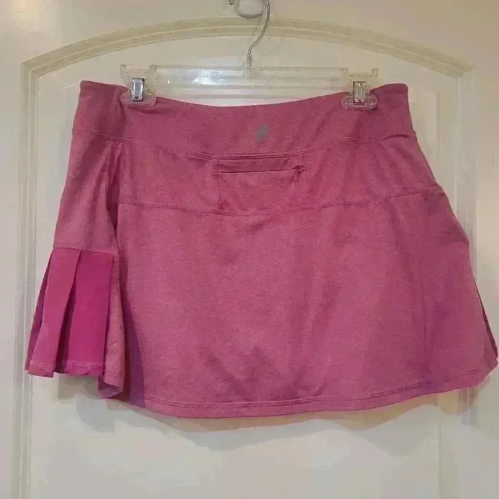 Penn Women's Heather Pink Poly/Spandex Pleated Tennis Skirt w Briefs